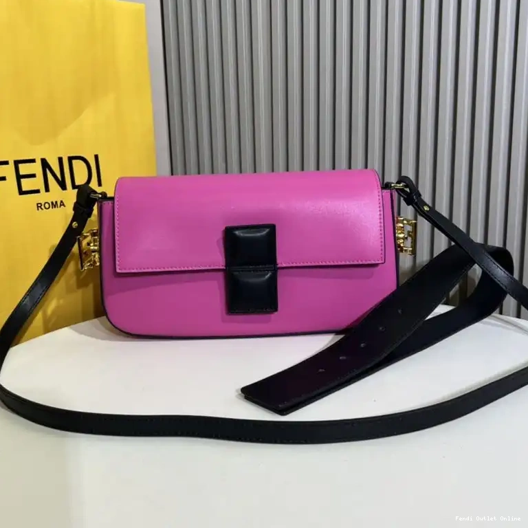 Cheap Baguette Bag Rose Nappa Fendi In Twist Medium Leather 0507